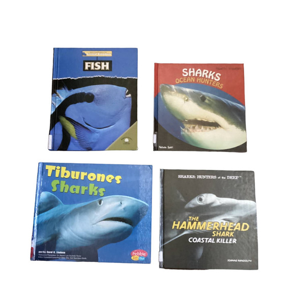 SHarks and Fish Set of 4 Informative Books with Pictures Hardcovers - Picture 1 of 6